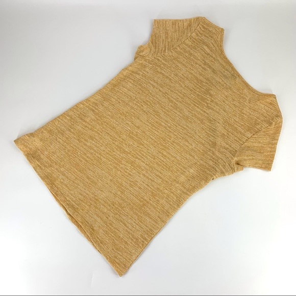 Jones New York Yellow Marled Knit Lightweight Short Sleeve Sweater, Large - Picture 4 of 16
